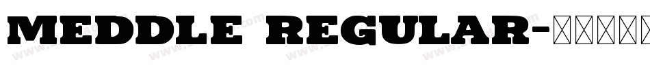 Meddle Regular字体转换